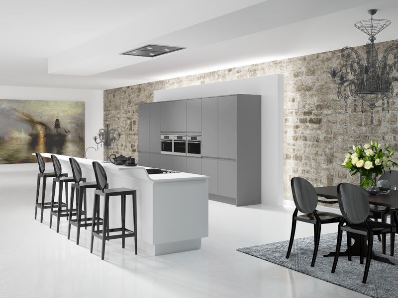 New York Cobble Grey & White Kitchen