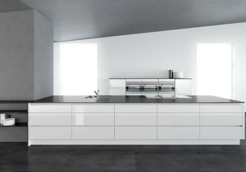 Linear Select Gloss fitted kitchen in Pure White